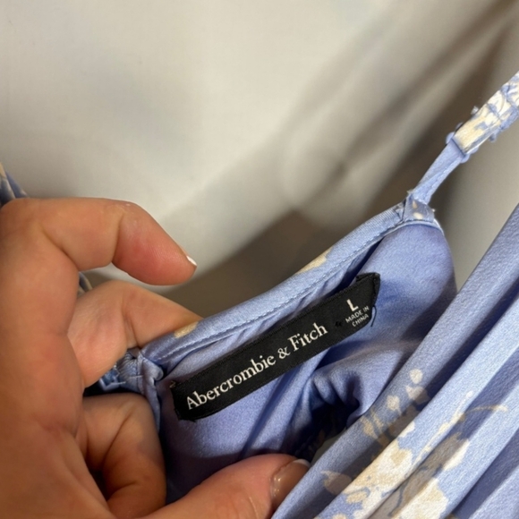 Abercrombie & Fitch Blue Floral Long Sleeve Dress - Picture 7 of 7